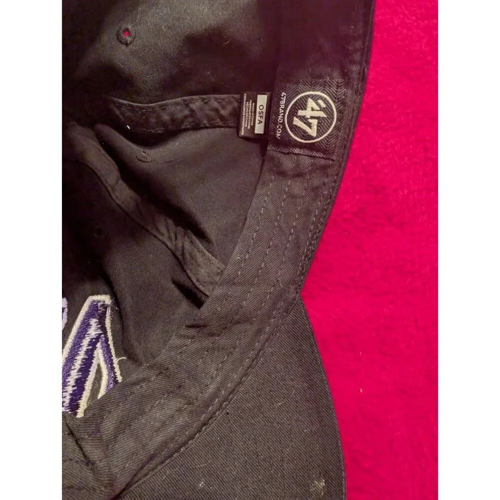 47 Brand Northwestern Wildcats Hat Cap Black Purple Cotton Adjustable OSFA - Picture 6 of 10